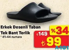 JUNO ERKEK DESENLİ TABAN TEK BANT TERLİK